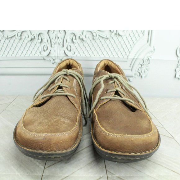 Alegria Brown Leather Slip On Lace Up Ankle Sneaker Shoes Size 14 - Picture 4 of 9